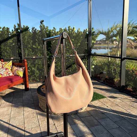 Rebecca Minkoff  | Michelle Large Genuine Leather Hobo Bag | Blush | LIKE-NEW - Picture 11 of 13